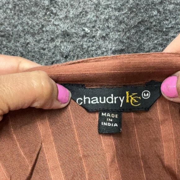 Chaudry 3/4 sleeve button-down shirt M - Picture 3 of 4